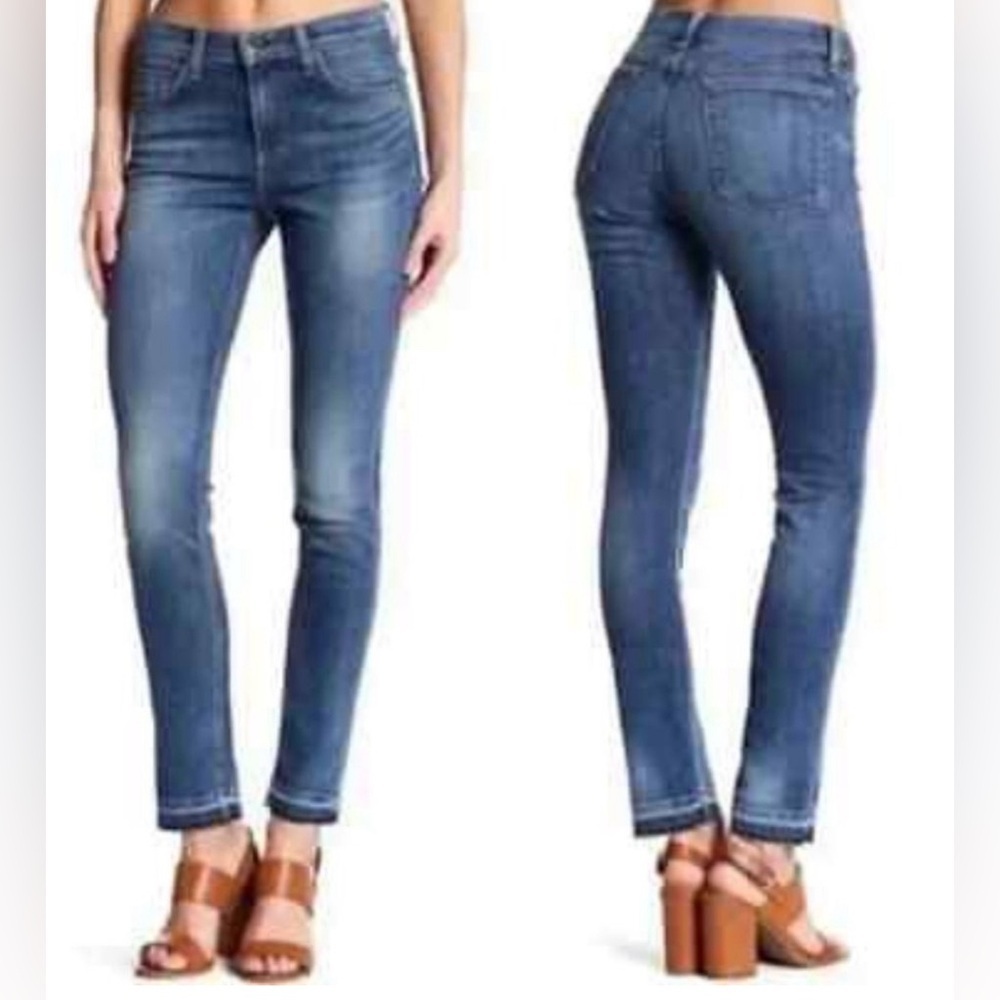 Rag & Bone 10 Inch Dre Denim Jeans In Bainbridge Wash Raw Hem Frayed Ankle 29 - Picture 2 of 11